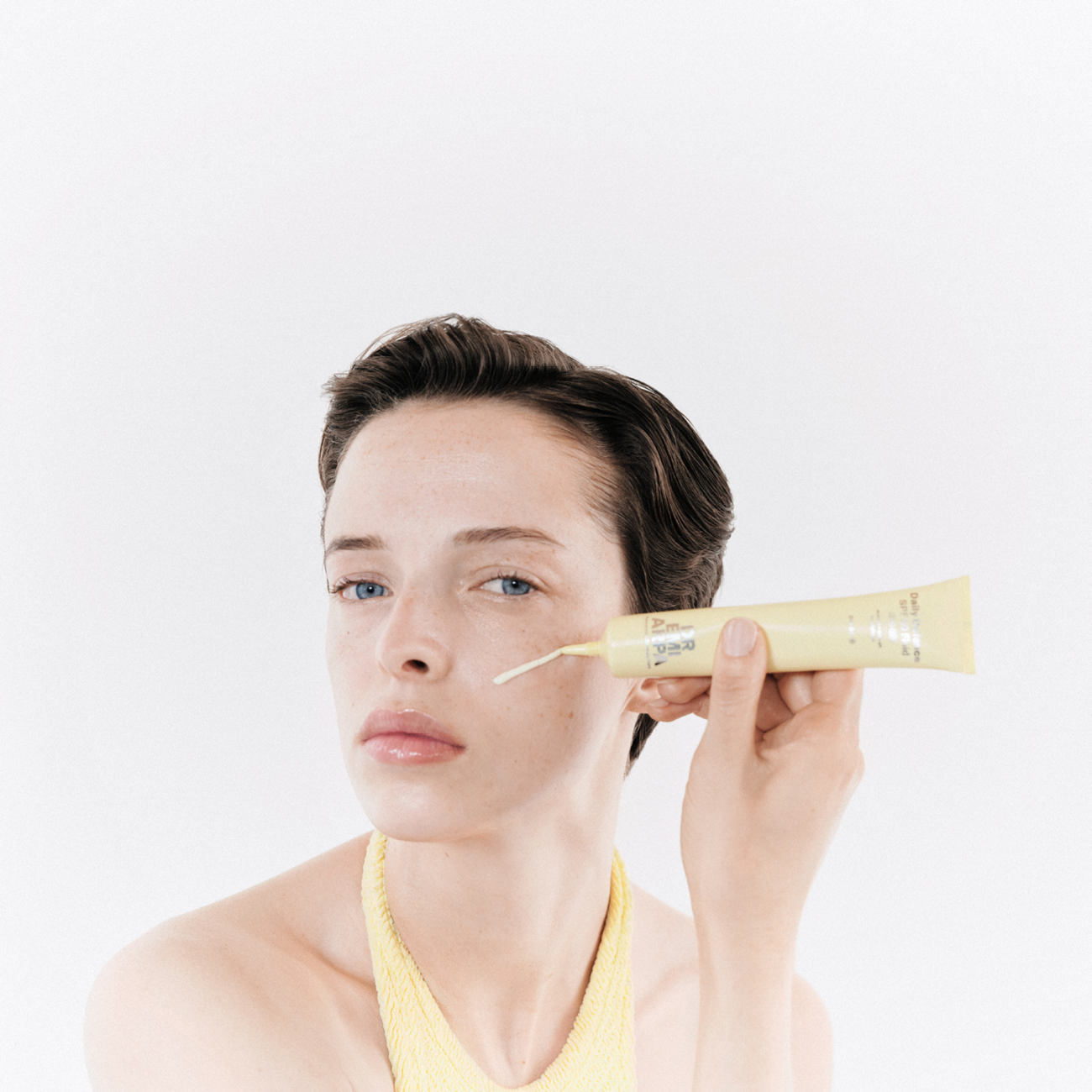 Woman with SPF 50